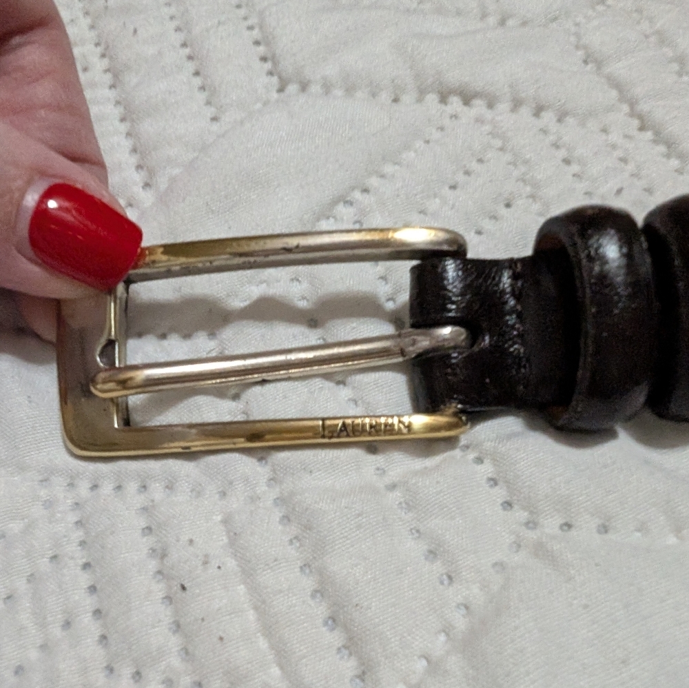 Lauren Ralph Lauren Chocolate Brown Leather Belta Size Medium